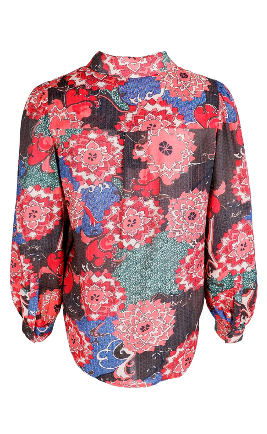 Black Colour Skjorte - Brooke - Retro Red
