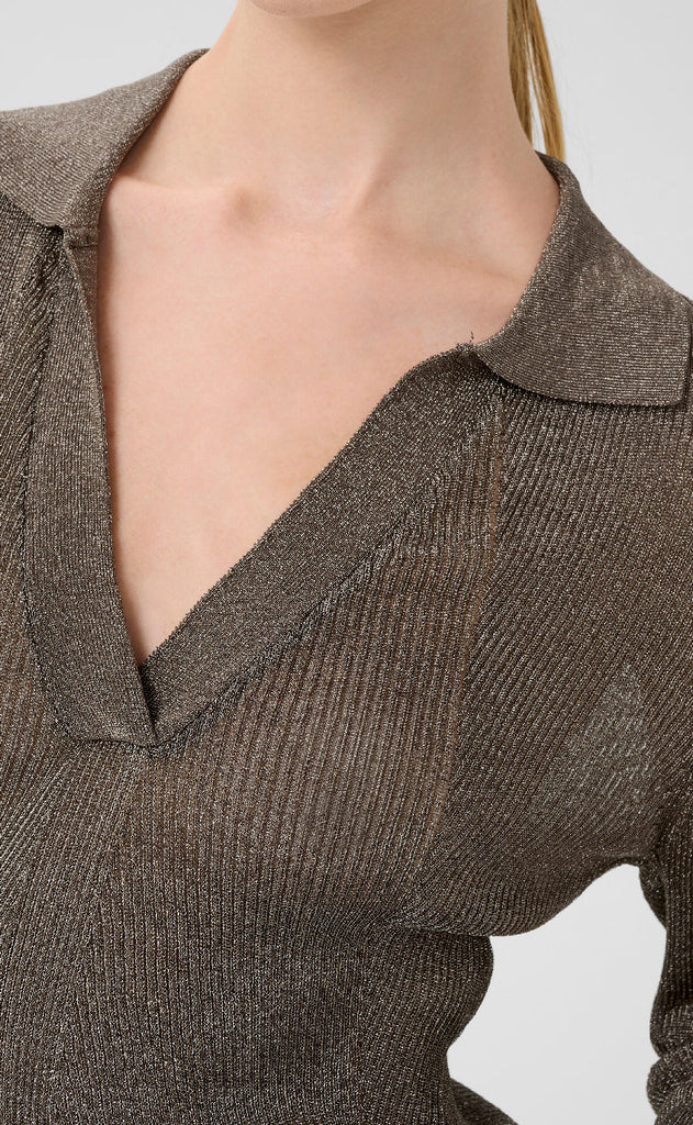 Gestuz Bluse - Silvi - Warm grey metallic