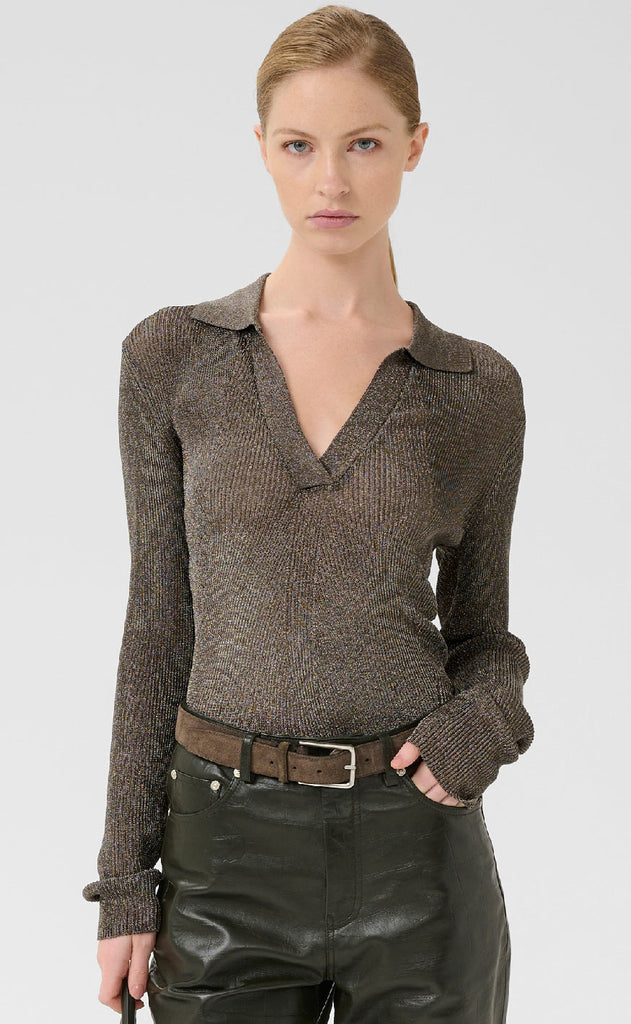 Gestuz Bluse - Silvi - Warm grey metallic