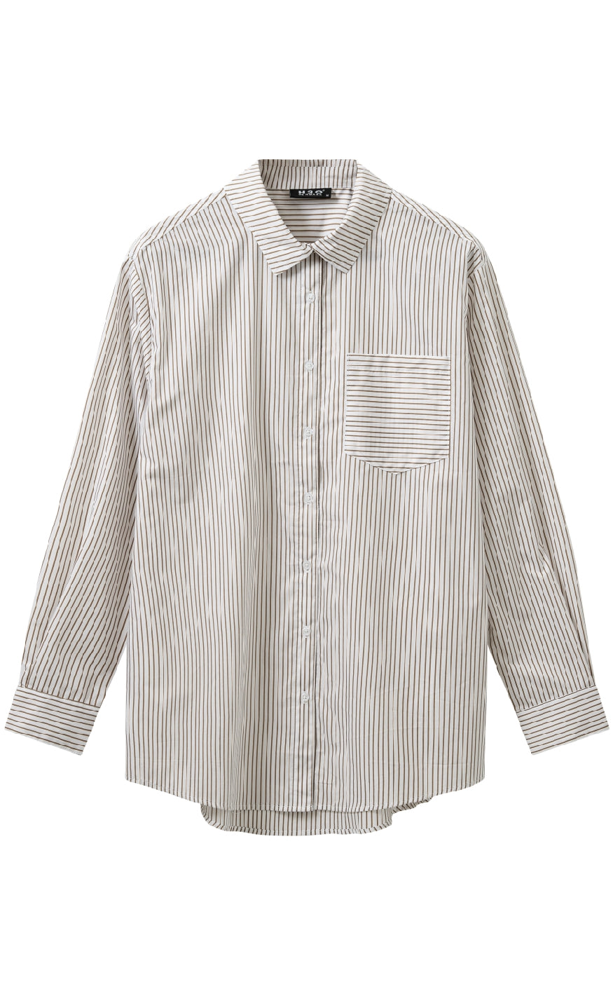 H2O Skjorte - Rønne Essential - White/Brown