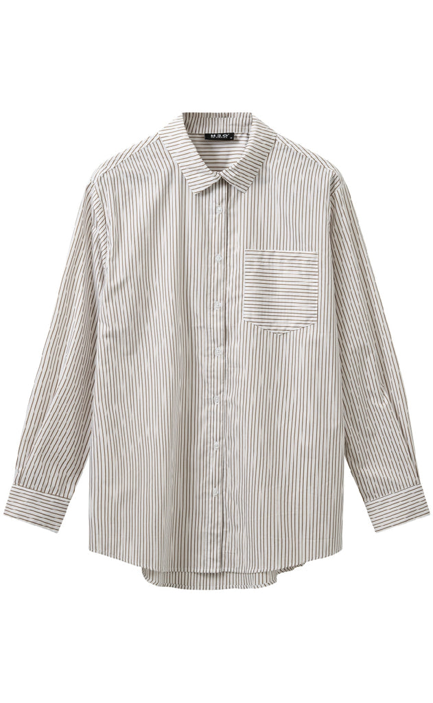 H2O Skjorte - Rønne Essential - White/Brown