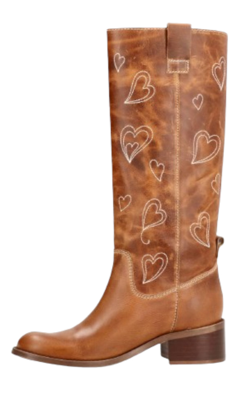 Phenumb Støvler - Heartscape H - Leather Stitched Cognac