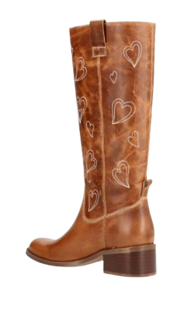 Phenumb Støvler - Heartscape H - Leather Stitched Cognac