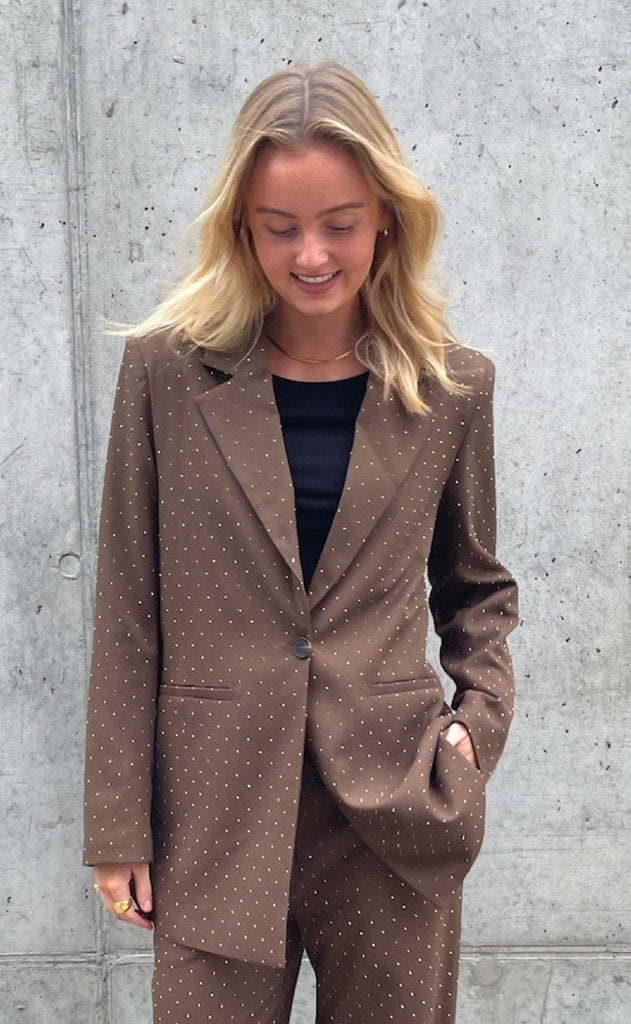 Love & Divine Blazer - Love1021-6 - Brown Rhinestone