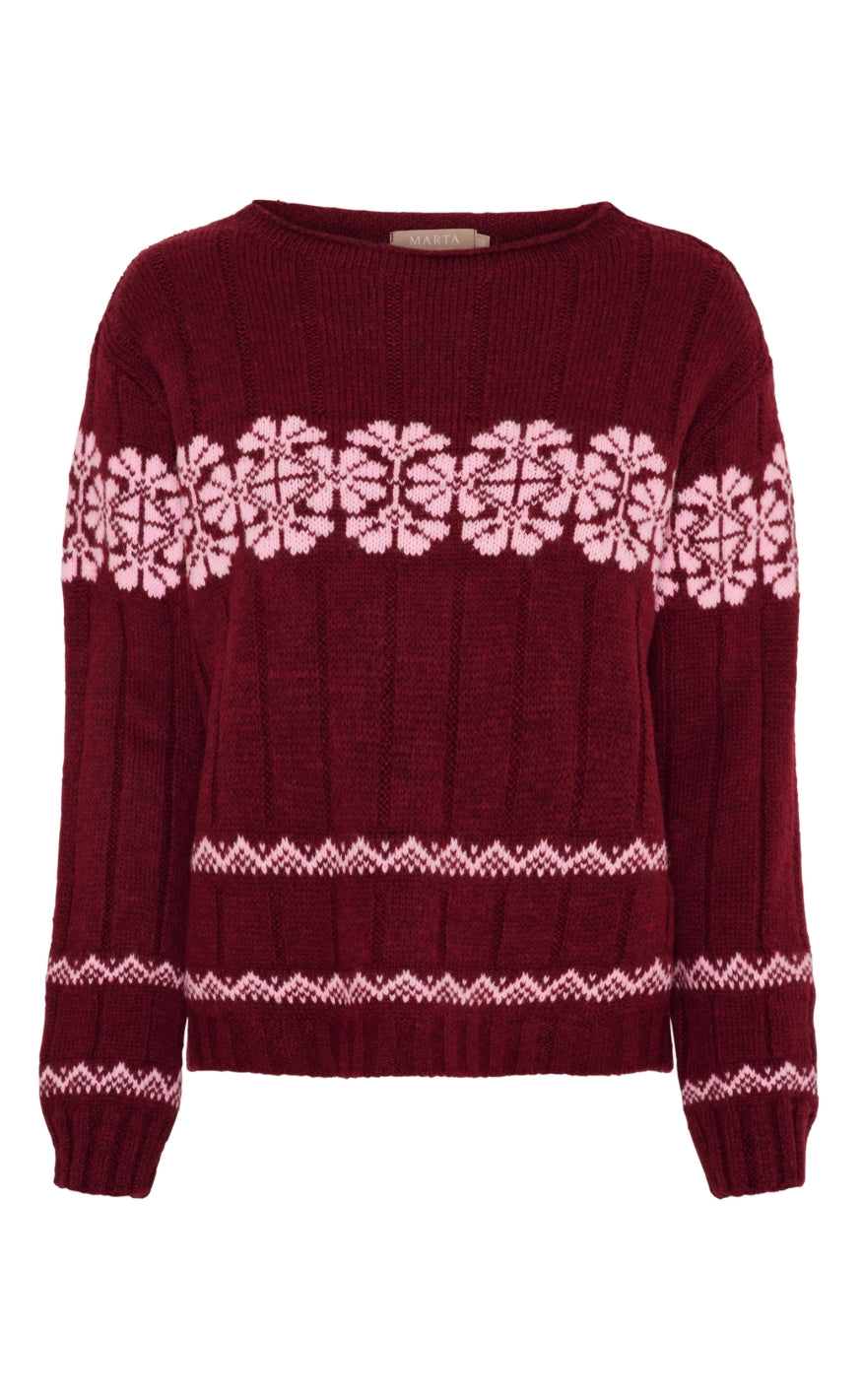 Marta Du Chateau Genser - Bruna - Bordeaux/Pink