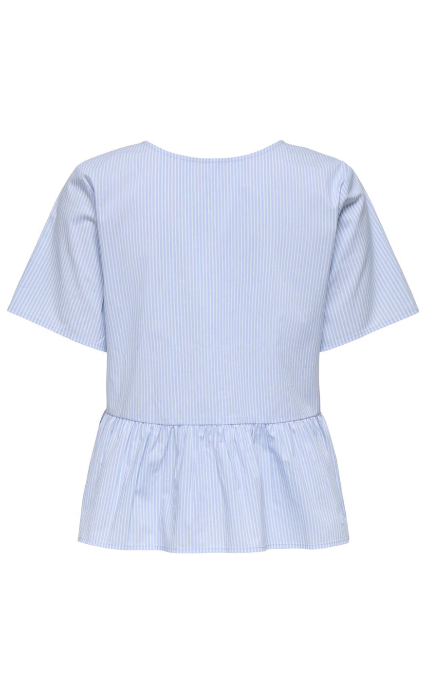 JDY Topp - Mio - Cashmere Blue/Small White Stripes