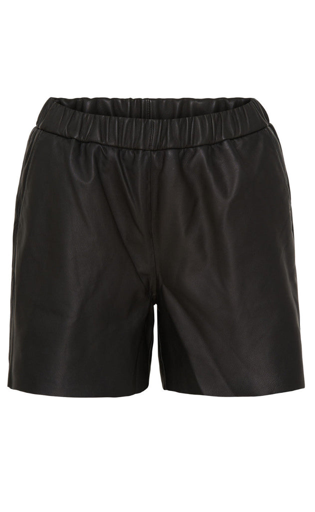 Notyz Shorts - Leather - Black