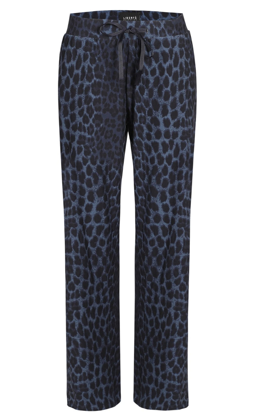 Liberte Bukser - Alma - Wide -  Dusty Navy Leo