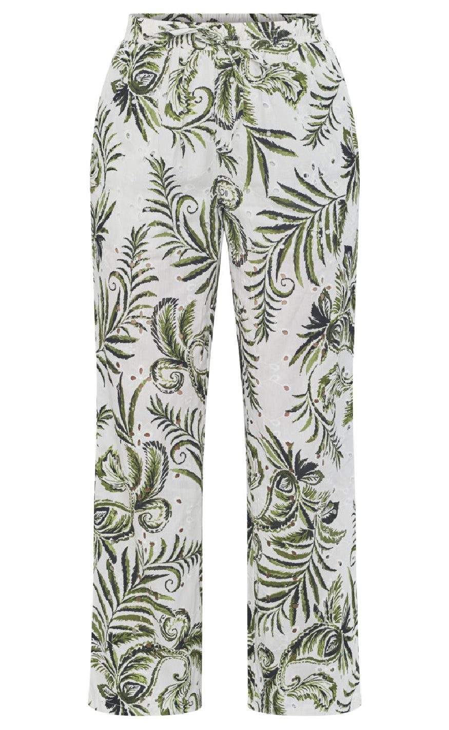 Sisters Point Bukser - Gilma - Cream/Green