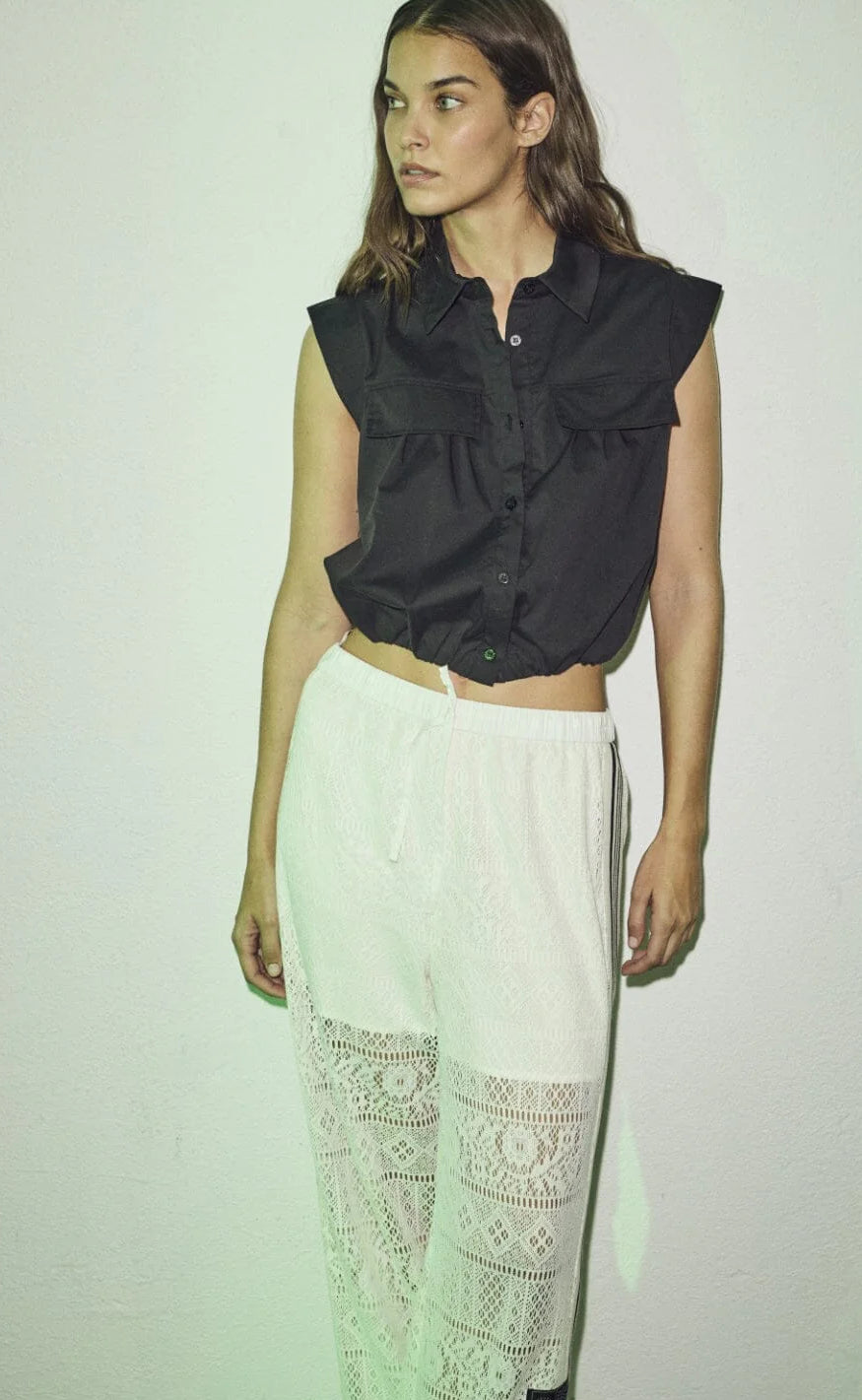 Haute L'Amitié Bukser - UToppia Lace Tie  -  Off-White