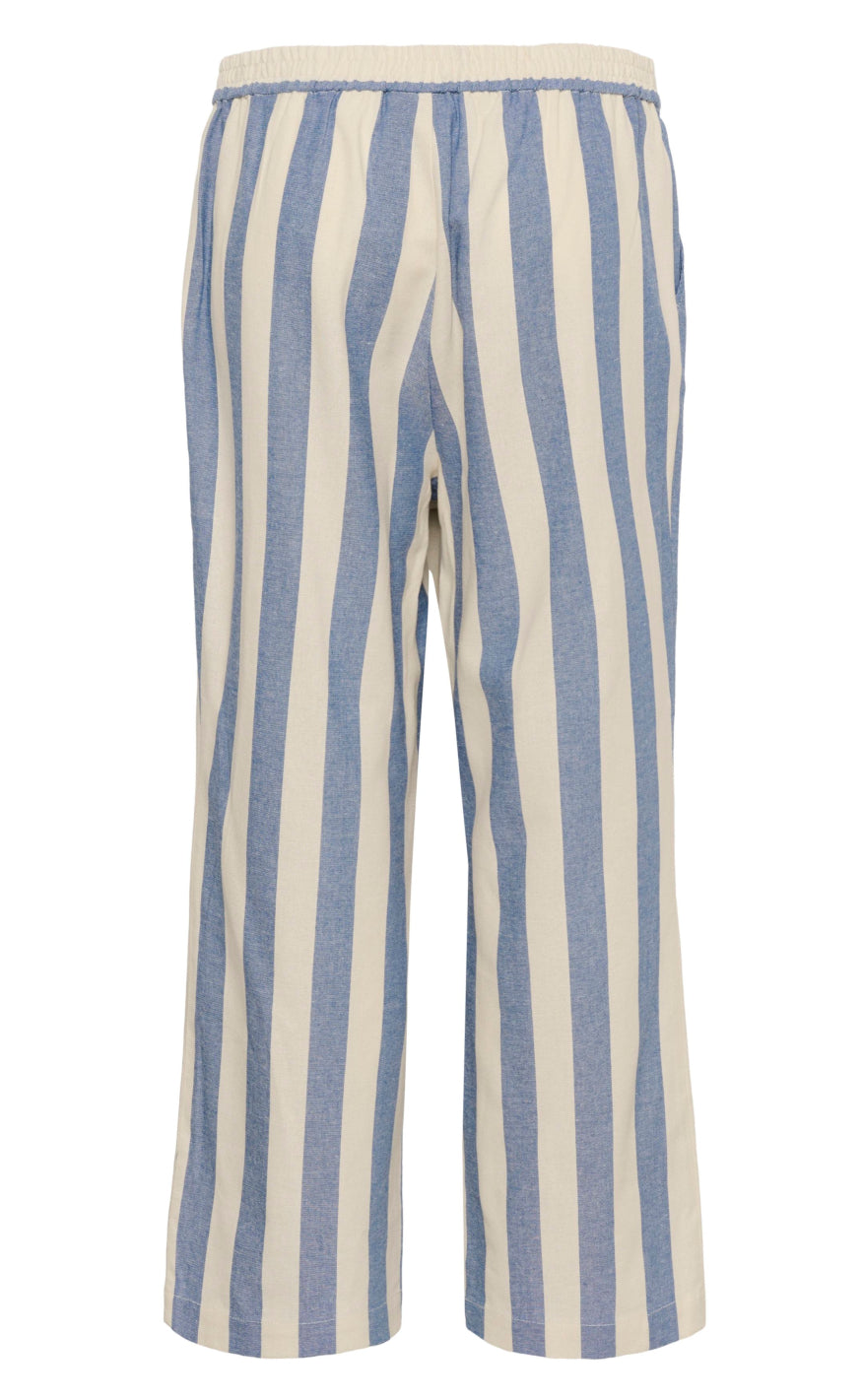 Culture Bukser - Kapina - Whitecap/Blue Stripe