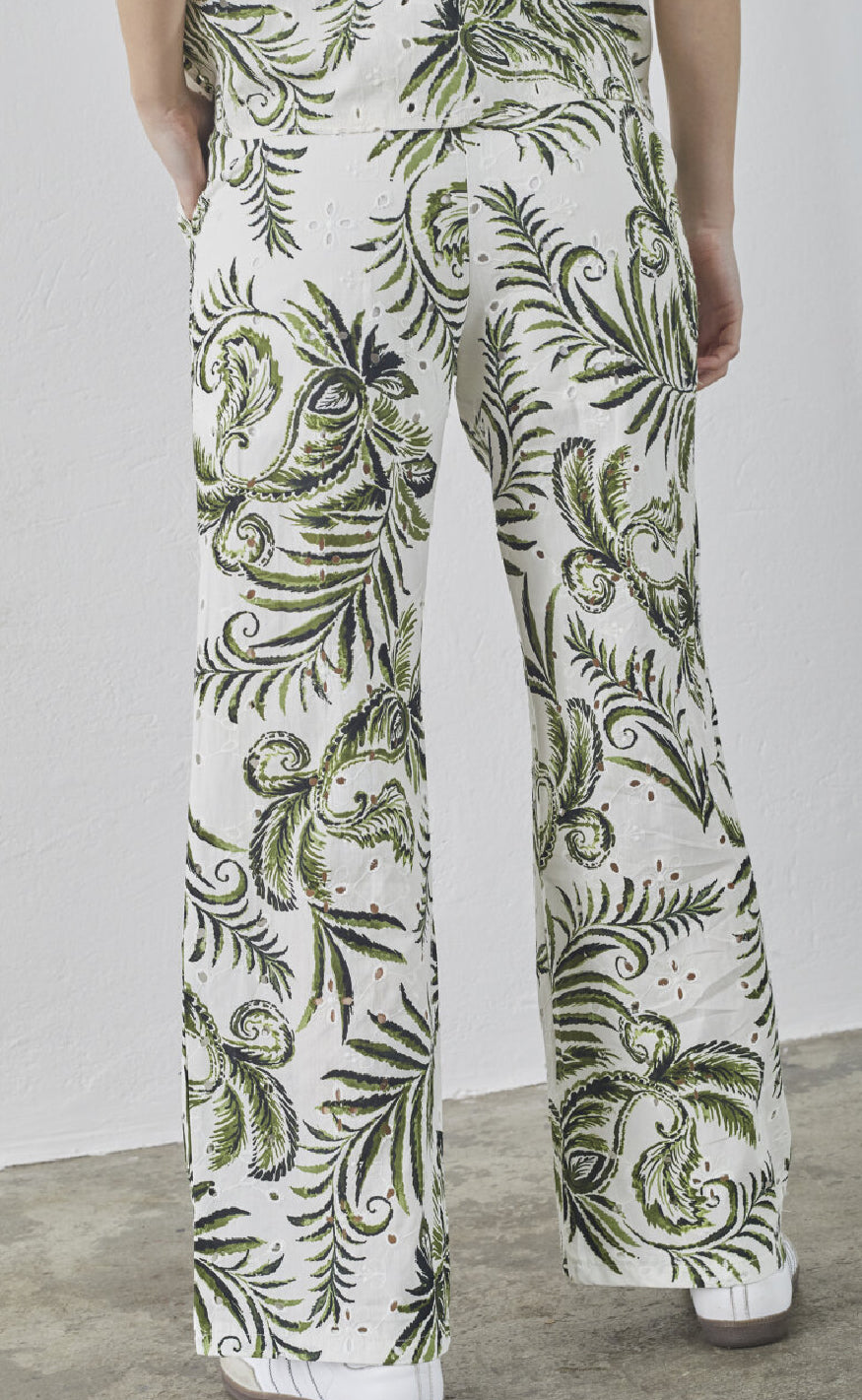 Sisters Point Bukser - Gilma - Cream/Green