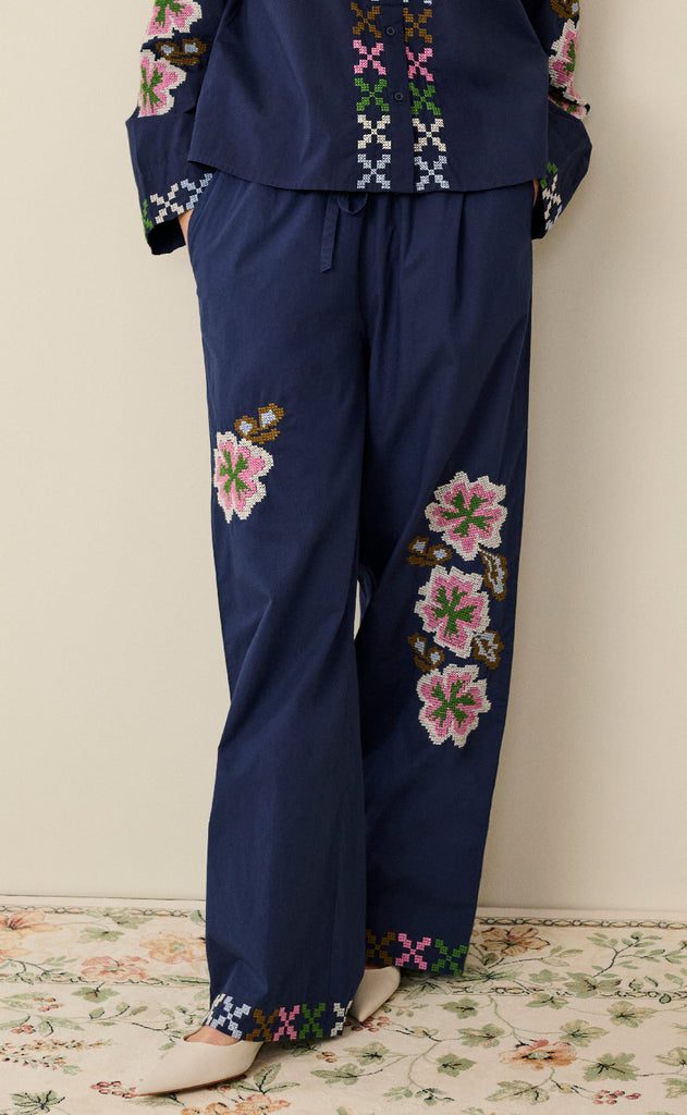 Culture Bukser - Breezy - Dress Blues