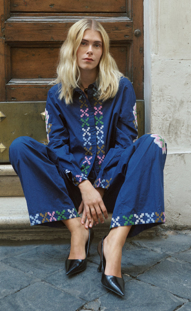 Culture Skjorte - Breezy - Dress Blues