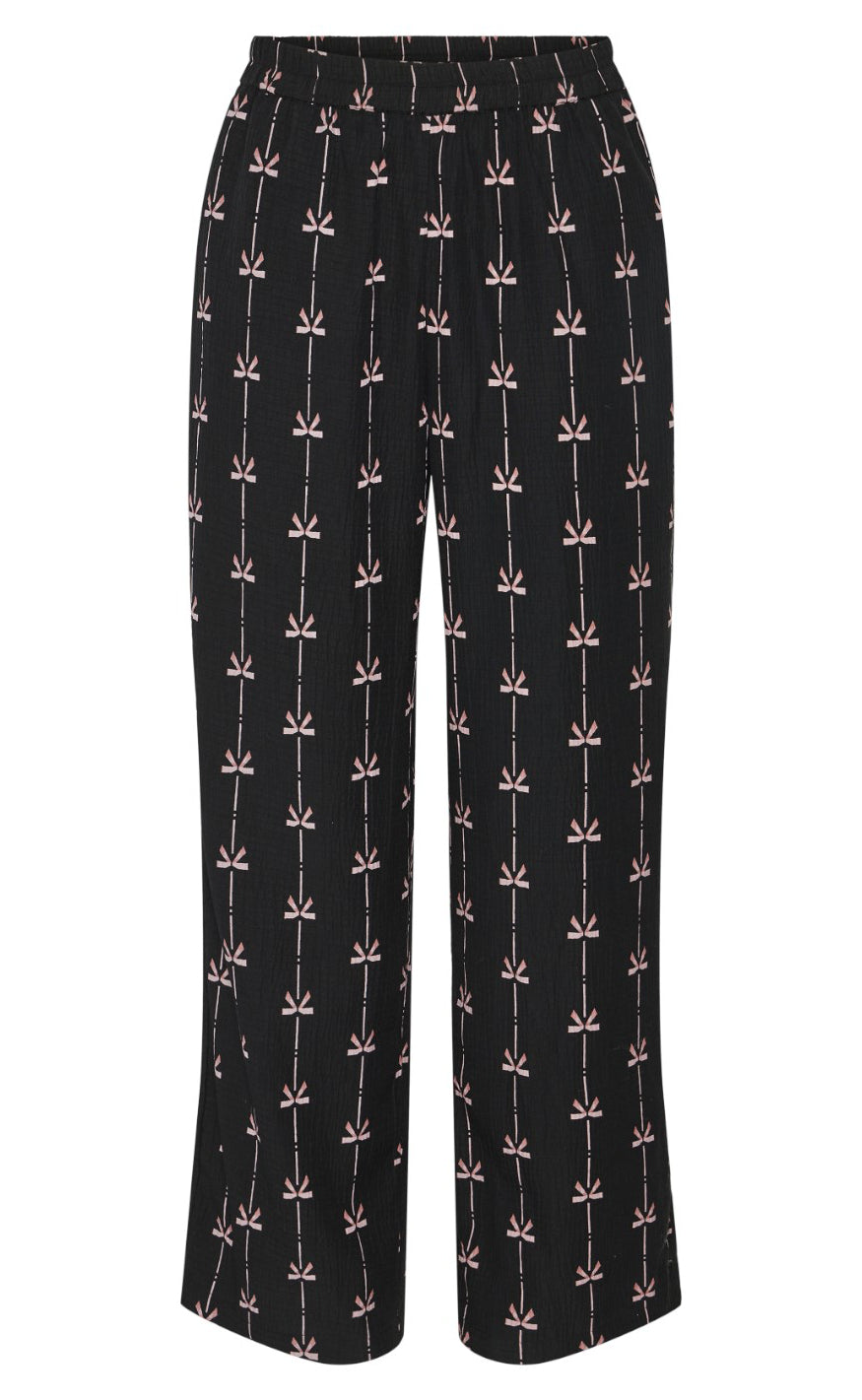 PIECES Bukser - Bow - Black Bows