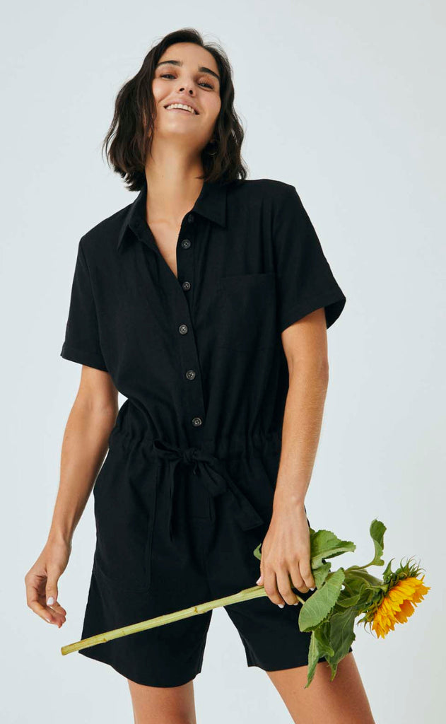 Freequent Jumpsuit - Lava - Black