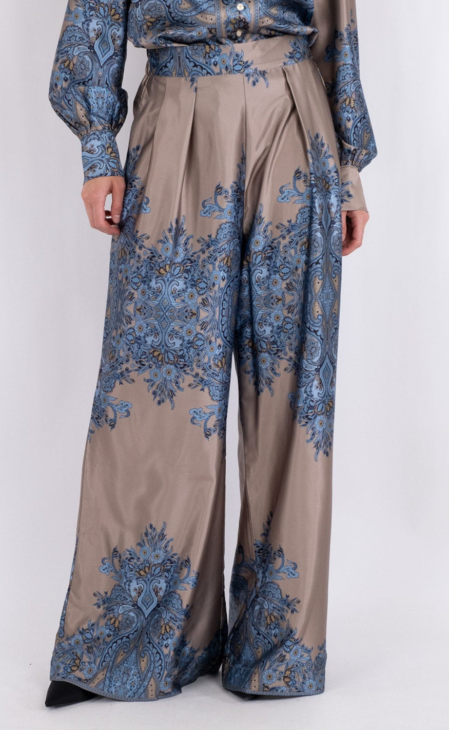 Neo Noir Bukser - Mana Paisley - Blue