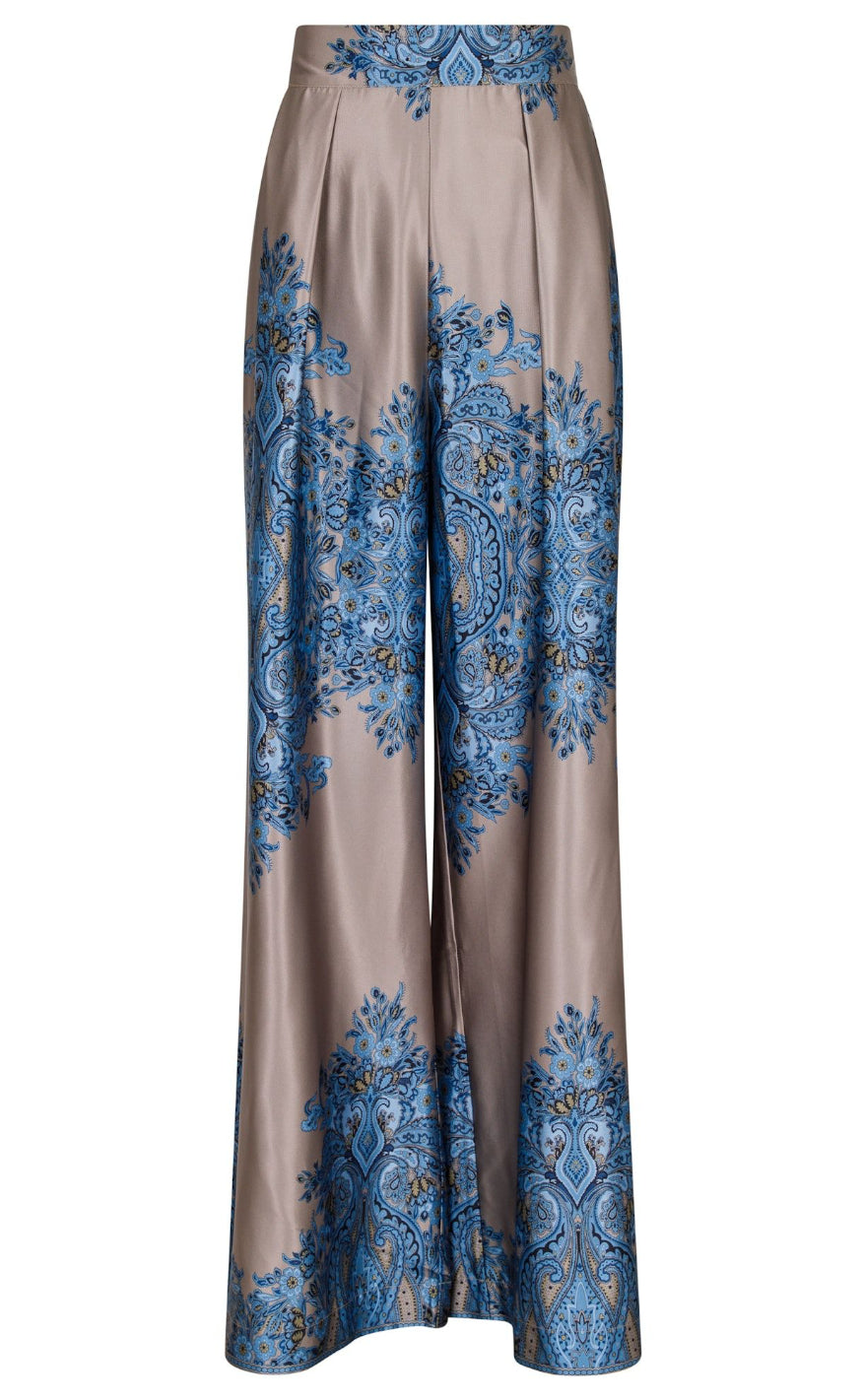 Neo Noir Bukser - Mana Paisley - Blue