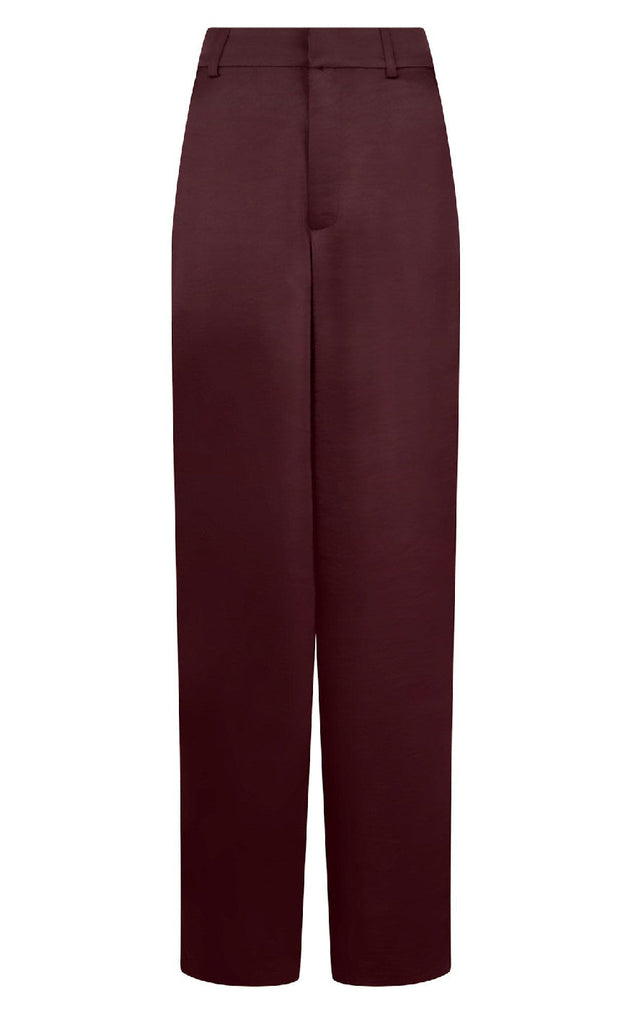 Neo Noir Bukser - Emmet Heavy Sateen - Burgundy