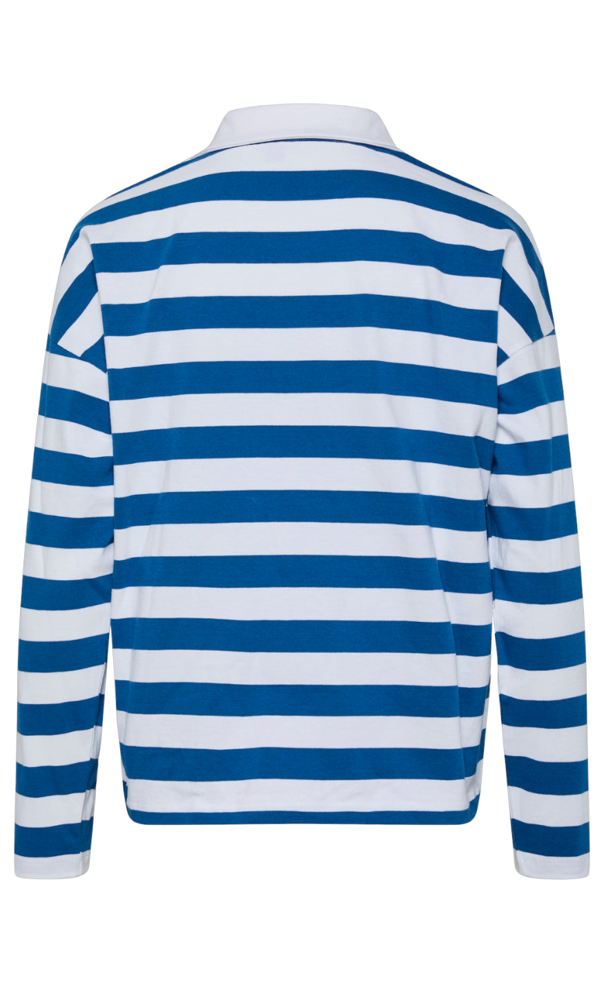 PIECES Bluse - Alina - Bright White w. Princess Blue