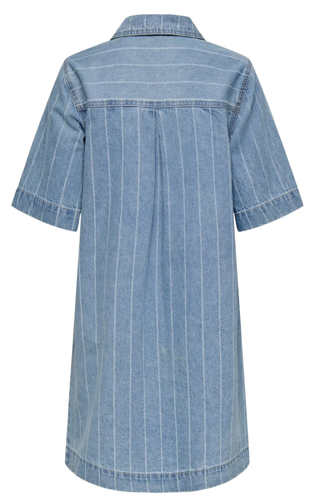 ONLY Kjole - Asta - Light Blue Denim Stripe
