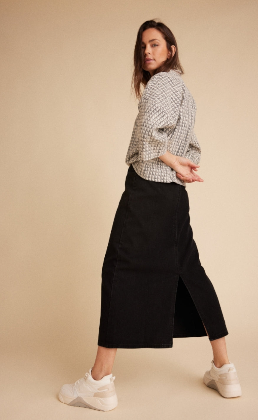 One Two Luxzuz Bluse - Julie - Concrete