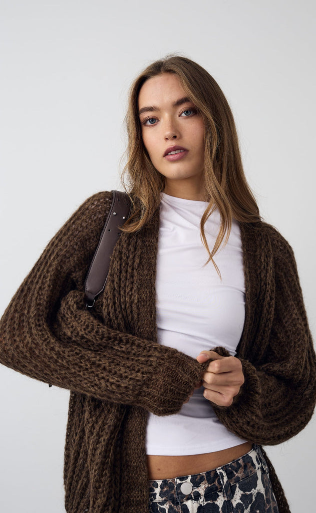 Noella Cardigan - Joseph - Chocolate Melange