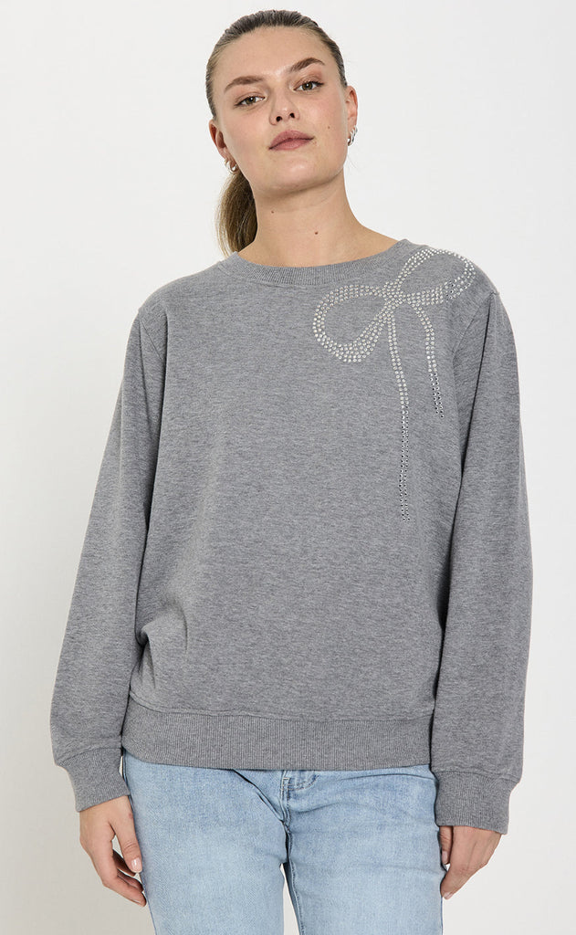 Freequent Sweatshirt - Chase - Medium Grey Melange