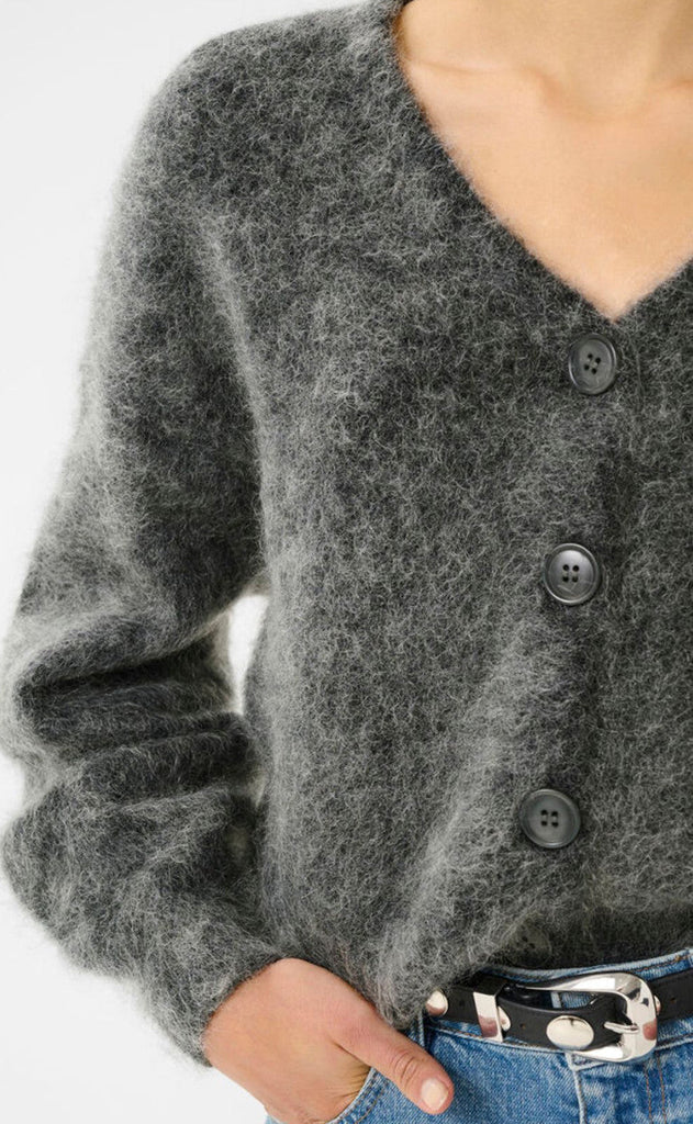 Gestuz Cardigan - Debbie - Charcoal Melange