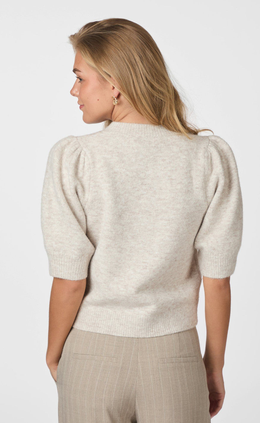 Neo Noir Cardigan - Trudy - Beige Melange