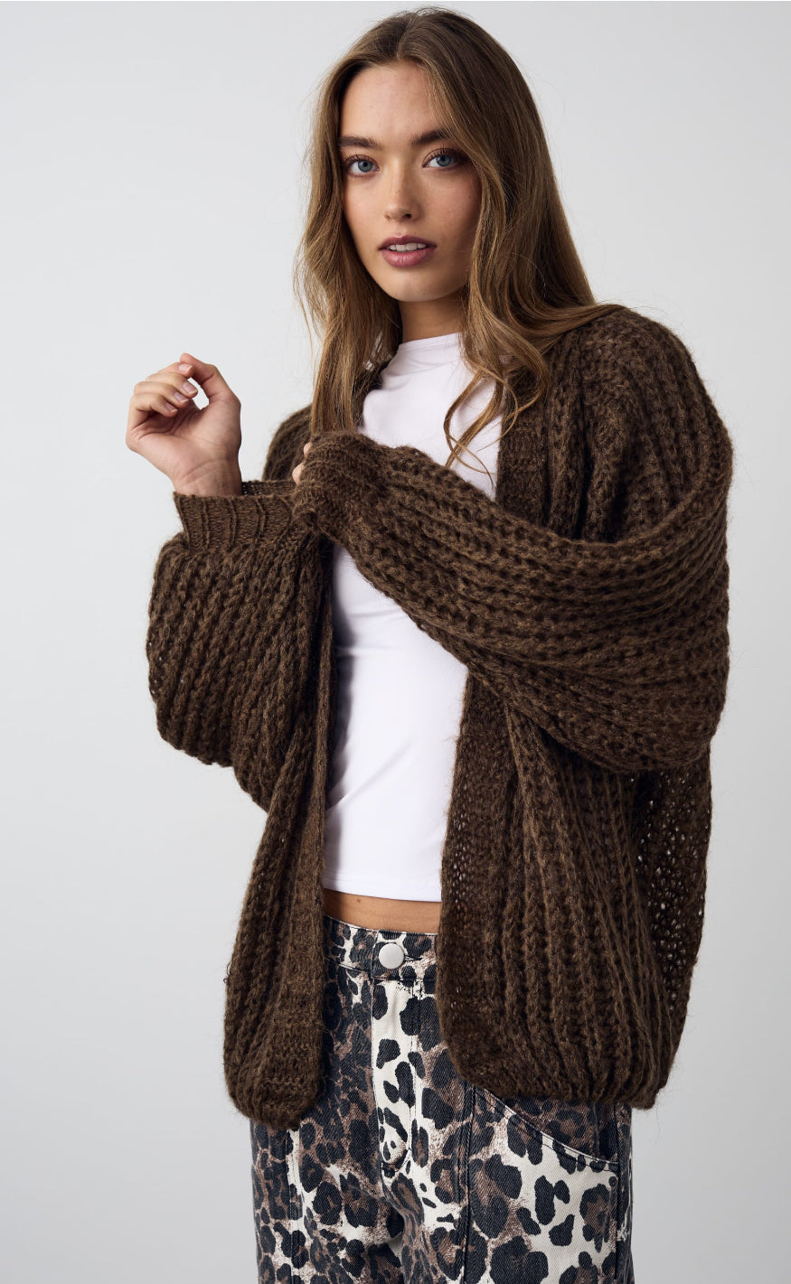 Noella Cardigan - Joseph - Chocolate Melange