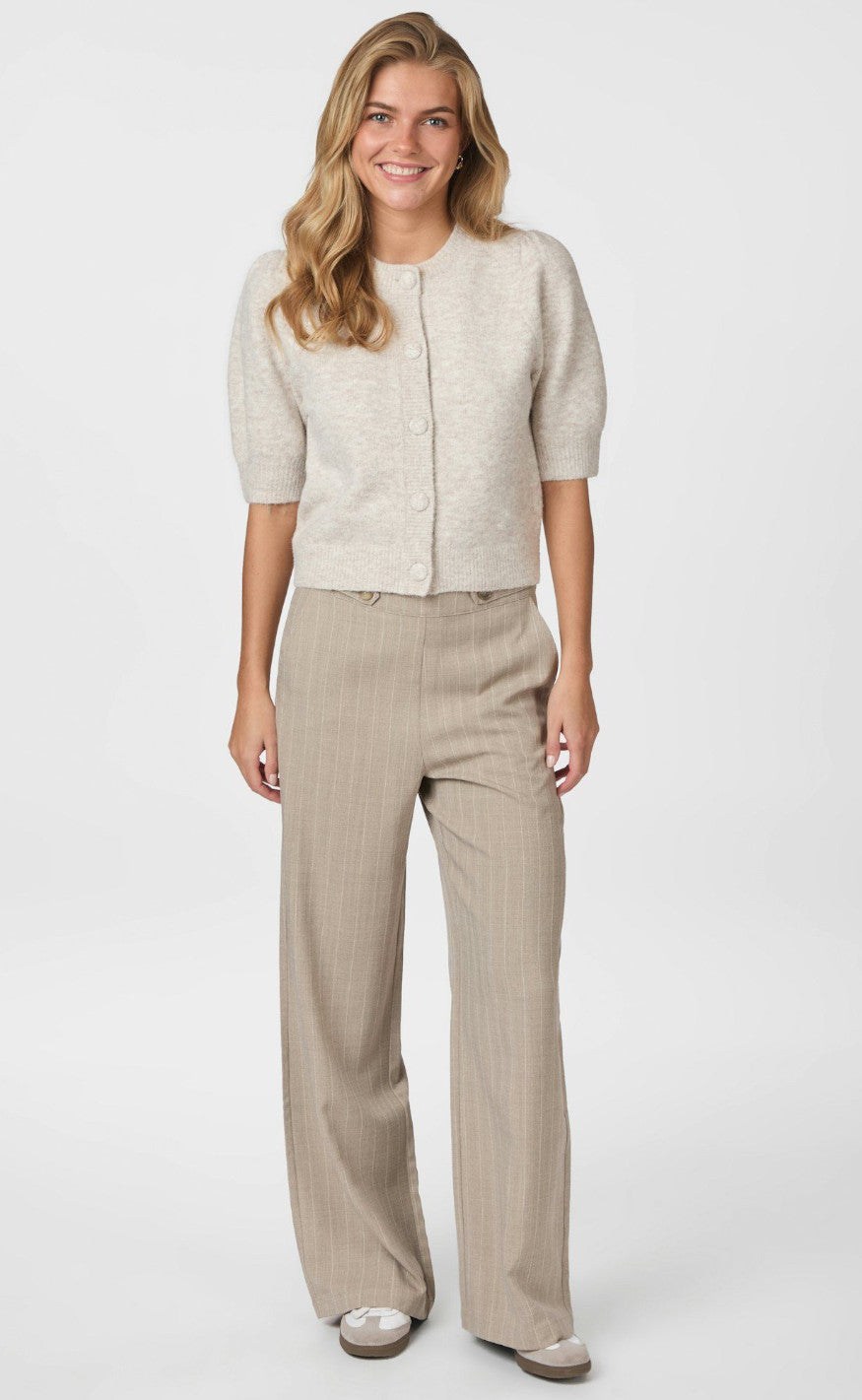 Neo Noir Cardigan - Trudy - Beige Melange