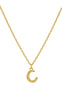 Maanesten Halskjede - C Alphabet - Gold Colour