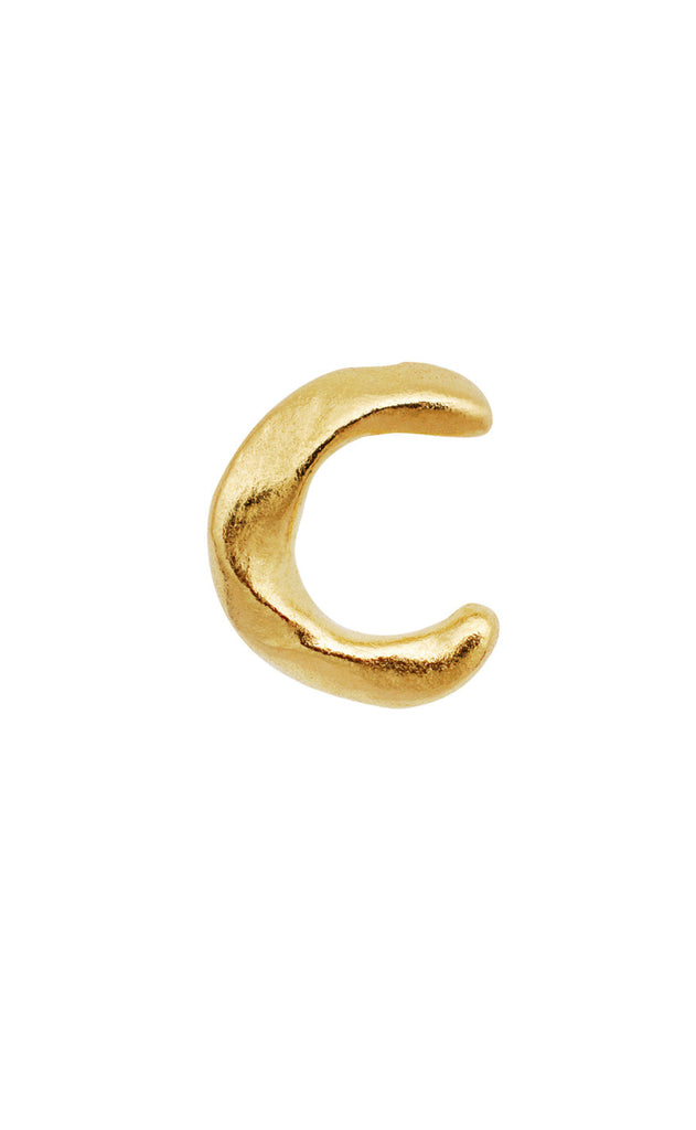 Maanesten Ørering - Alphabet Single - Gold Colour