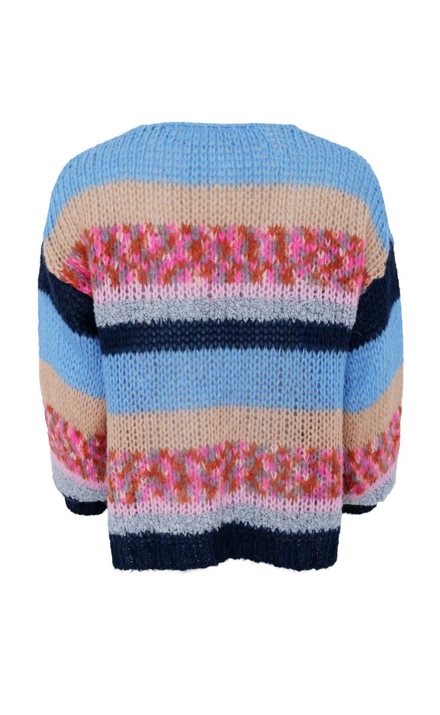Black Colour Cardigan - Sophie - Blue Multi