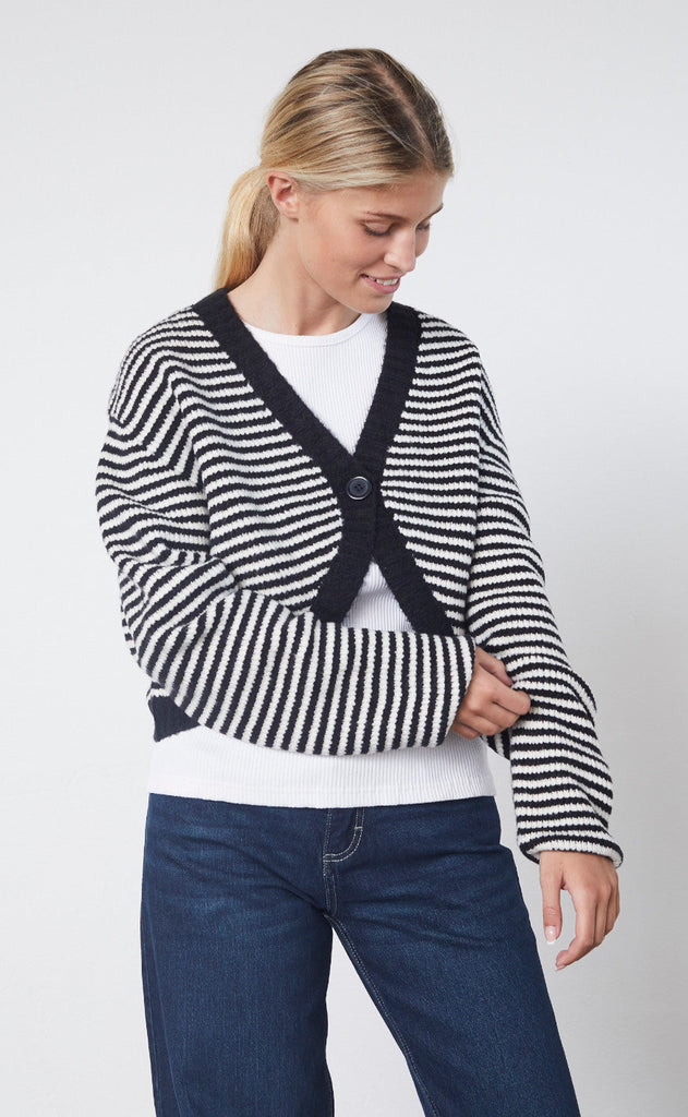 Sisters Point Cardigan - Helva - Black/Cream