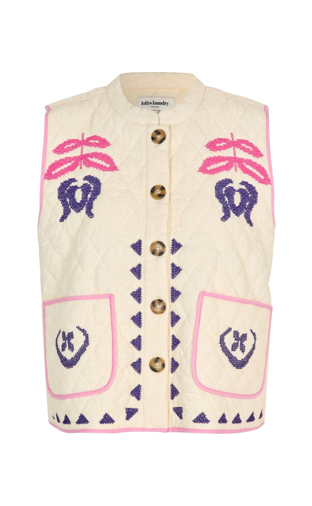 Lollys Laundry Vest - Cairo - Creme