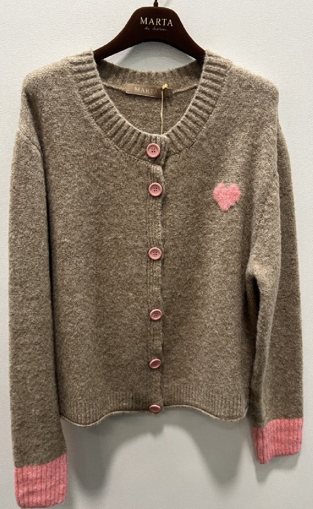 Marta Du Chateau Cardigan - Mara - Fango/Pink