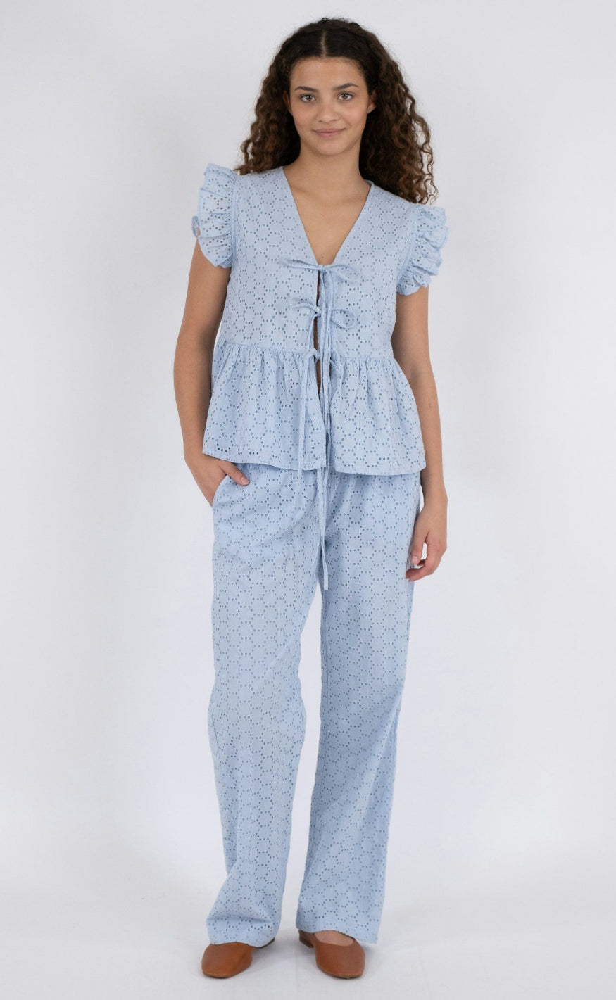 Neo Noir Bukser - Claira - Light Blue