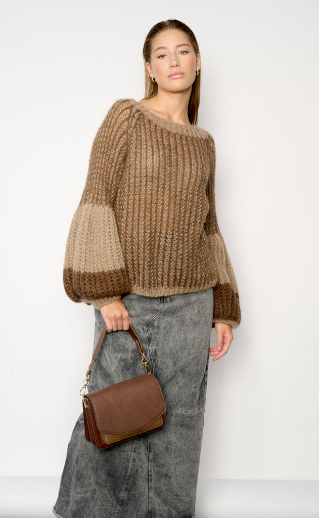 Noella Sweater - Liana - Beige/Camel