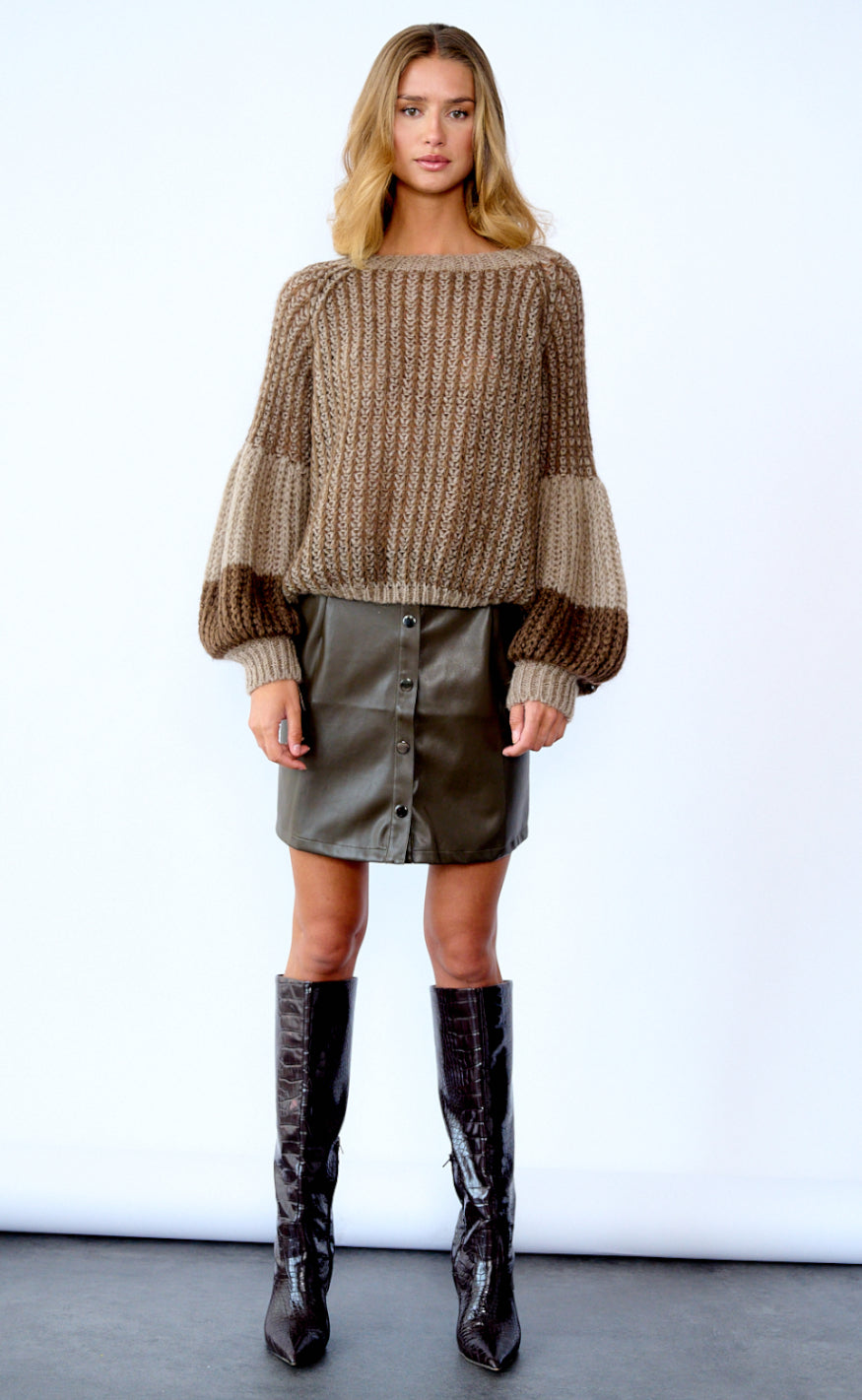 Noella Sweater - Liana - Beige/Camel