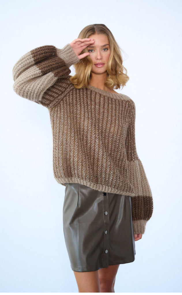 Noella Sweater - Liana - Beige/Camel