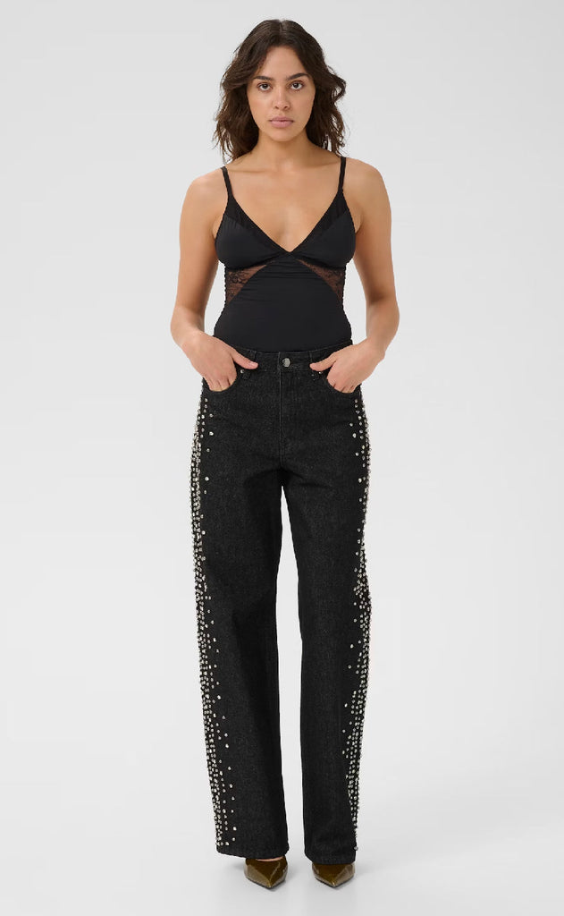 Gestuz Topp - Cami Blonde - Black