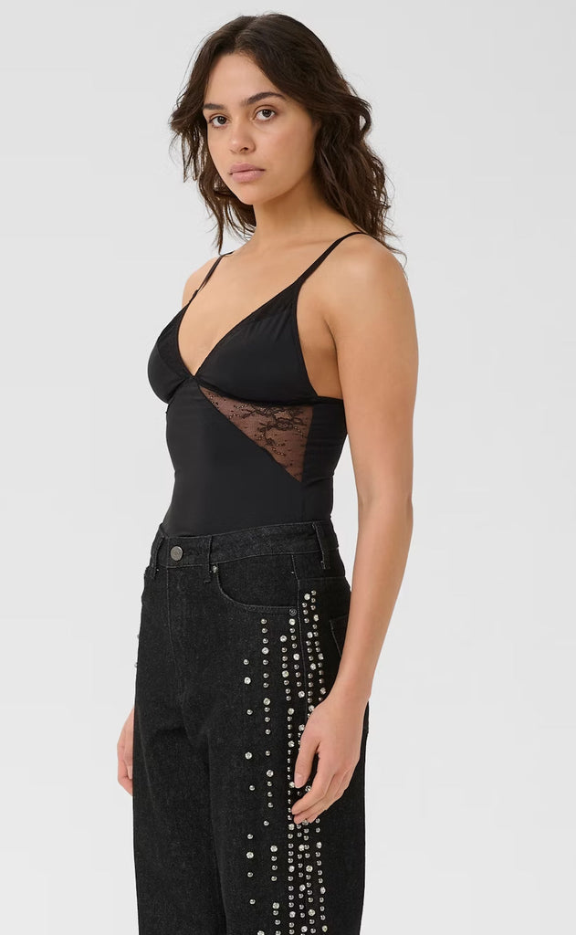 Gestuz Topp - Cami Blonde - Black