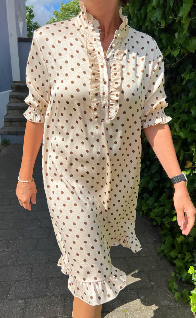 Ina Copenhagen Kjole - Philine - Beige Dots