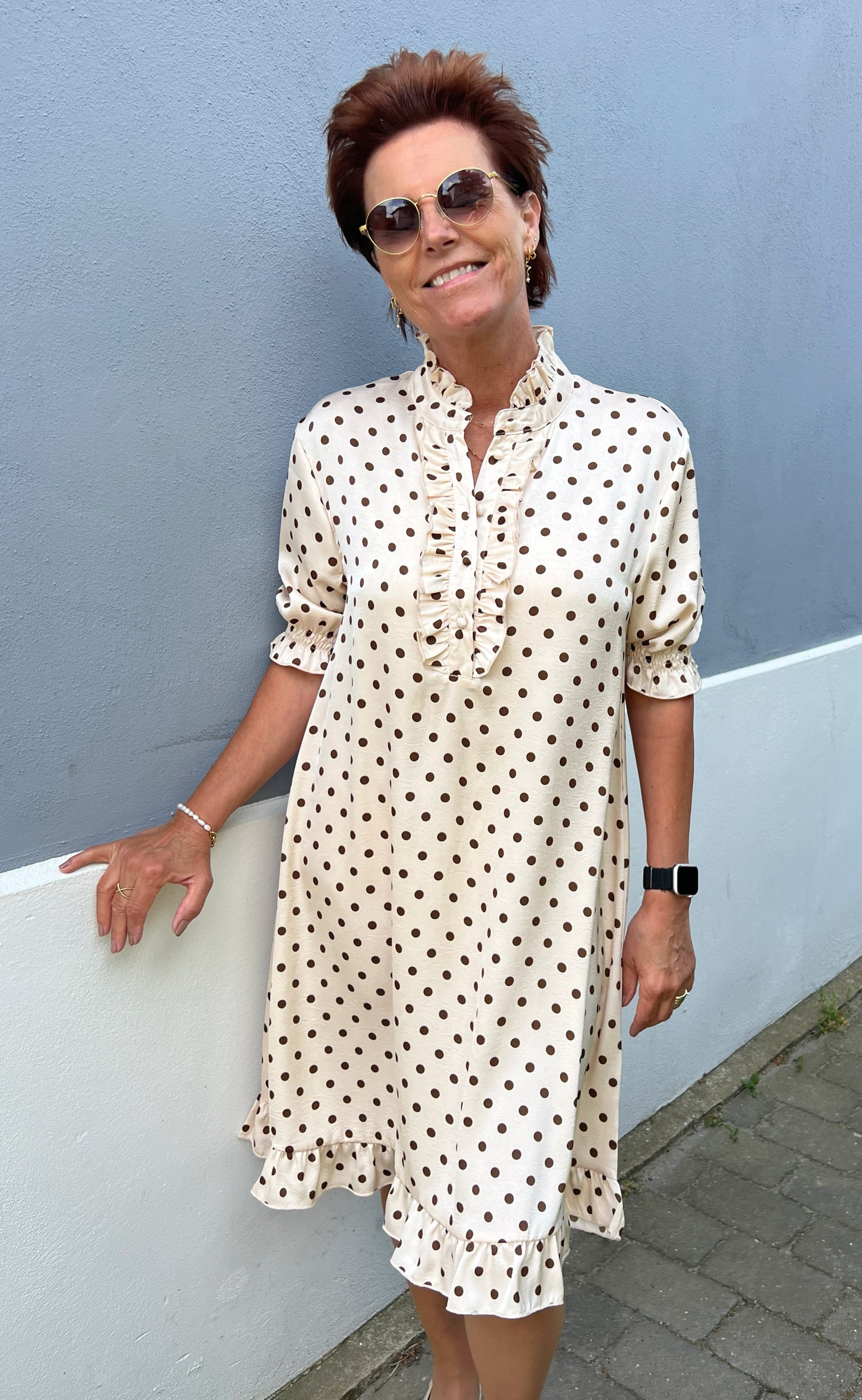 Ina Copenhagen Kjole - Philine - Beige Dots