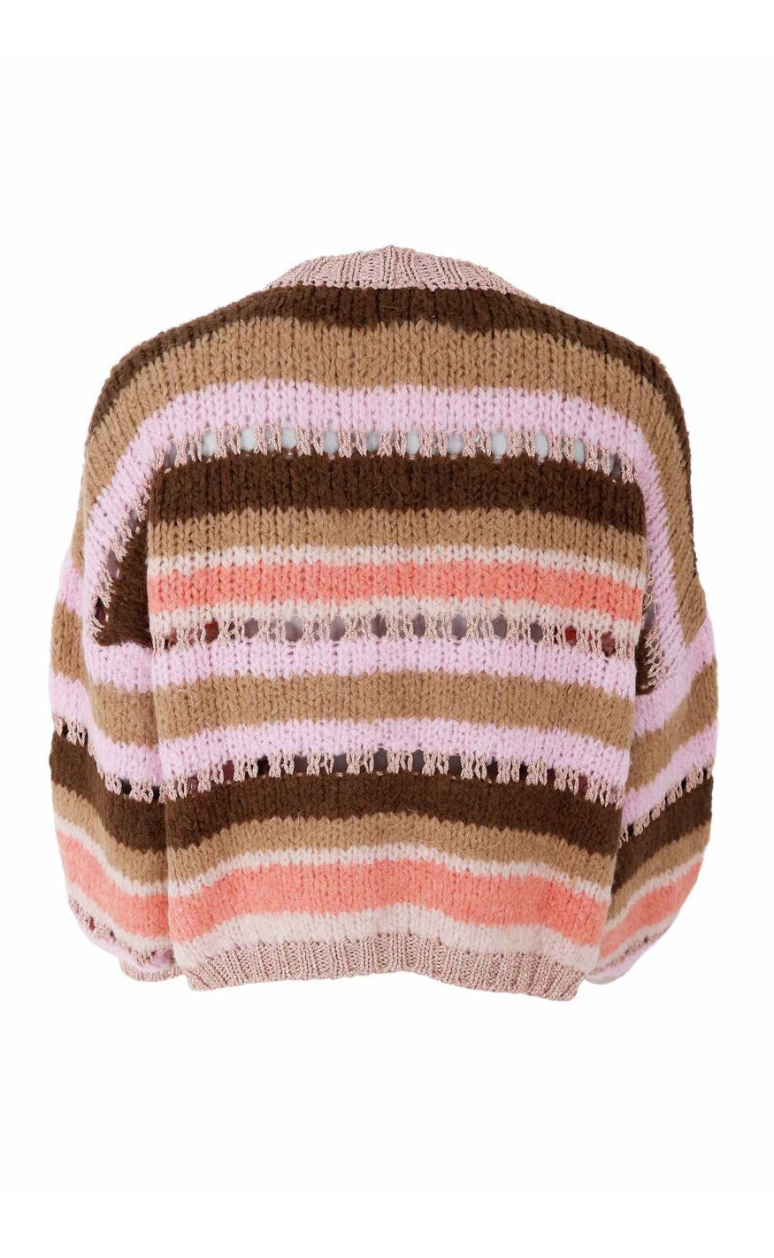 Black Colour Cardigan - Shimmer - Nougat