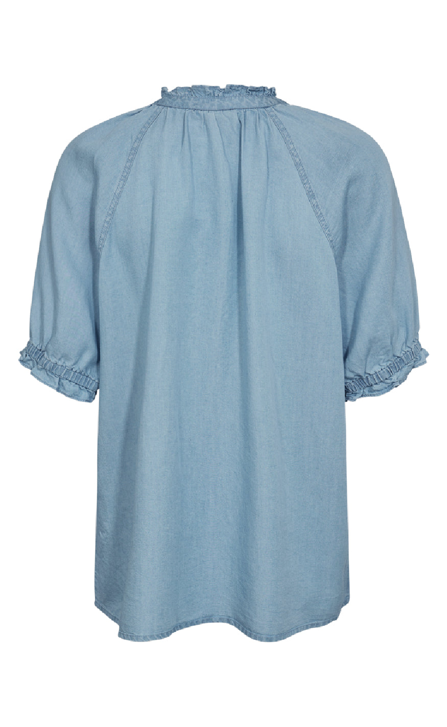 Freequent Bluse - Carly - Light Blue Denim