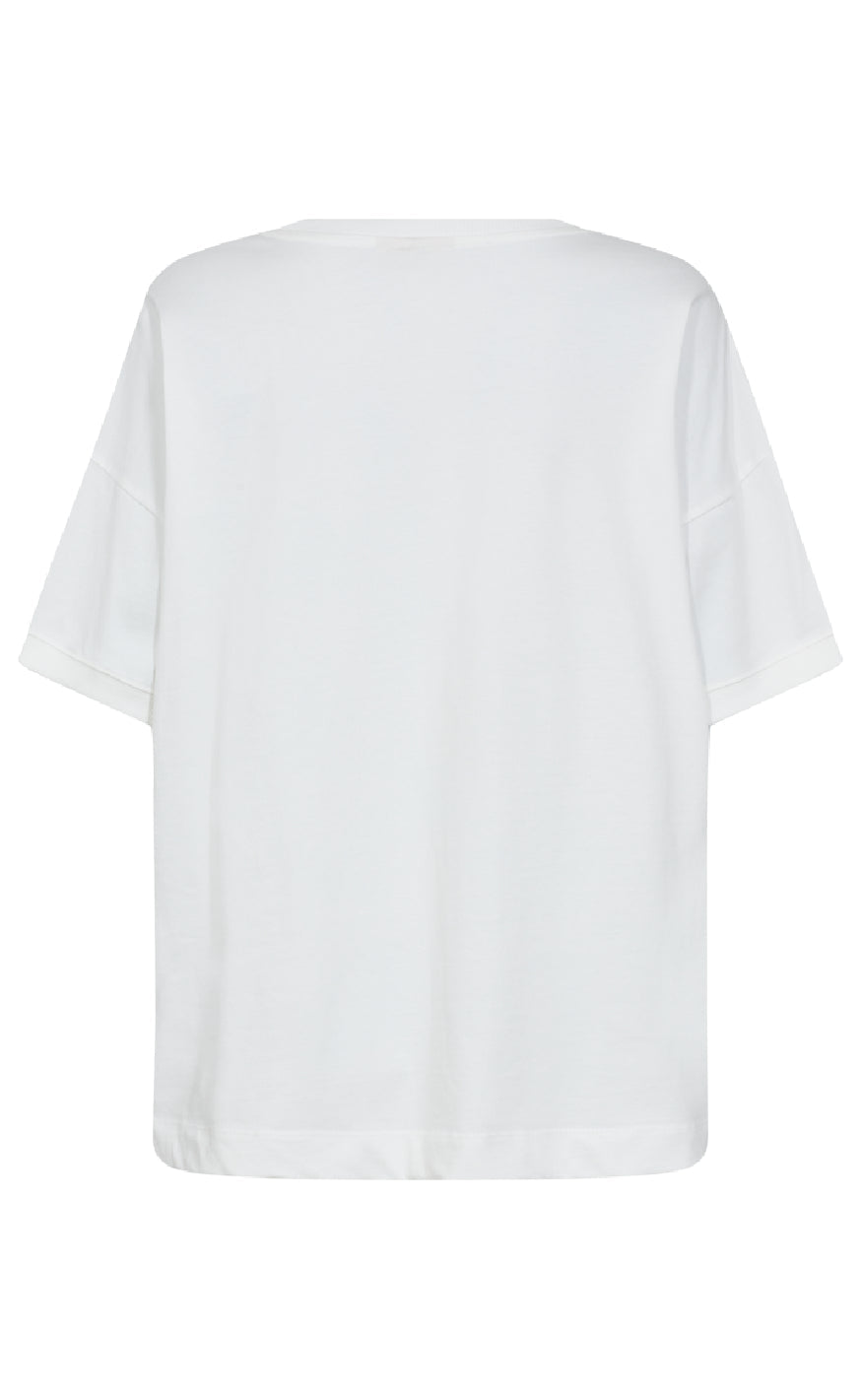 Freequent T-shirt - Carol - Star Off-white w. Black