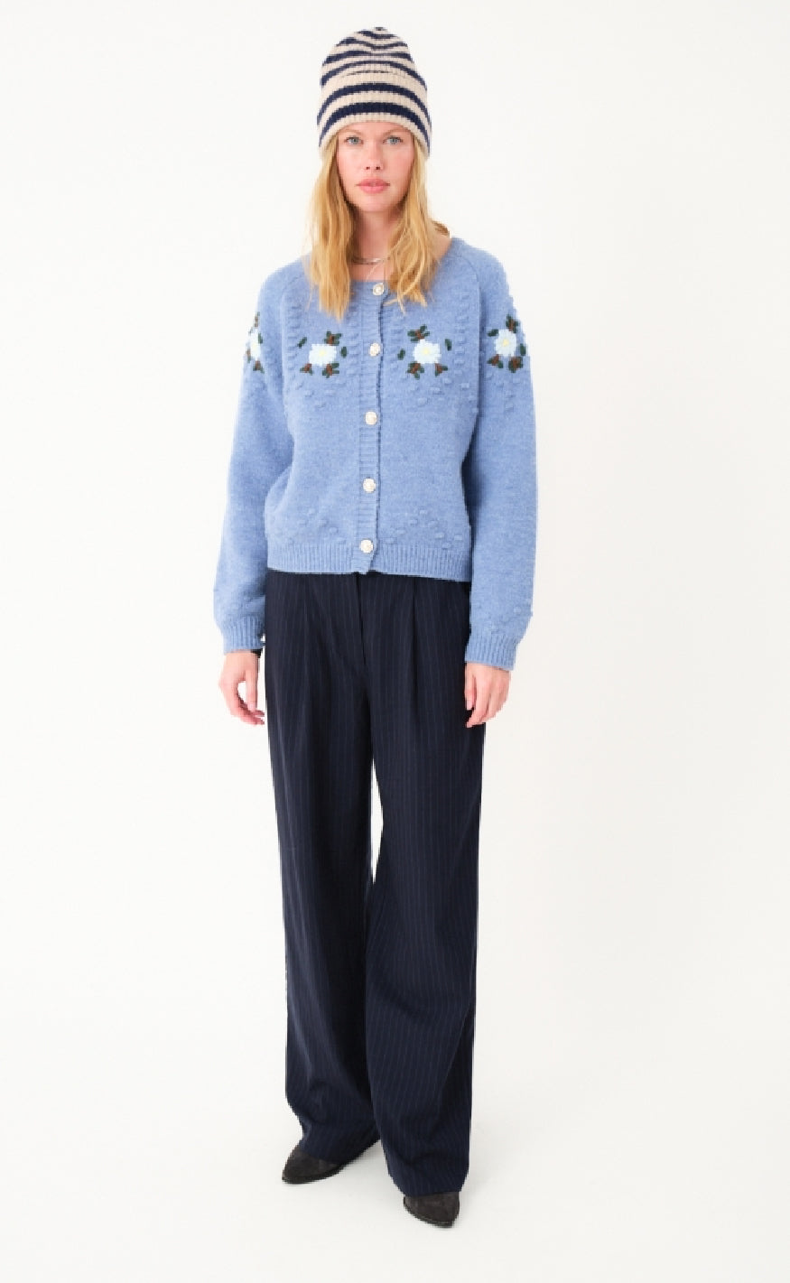 Lollys Laundry Cardigan - Gracelynn LL - Blue Melange